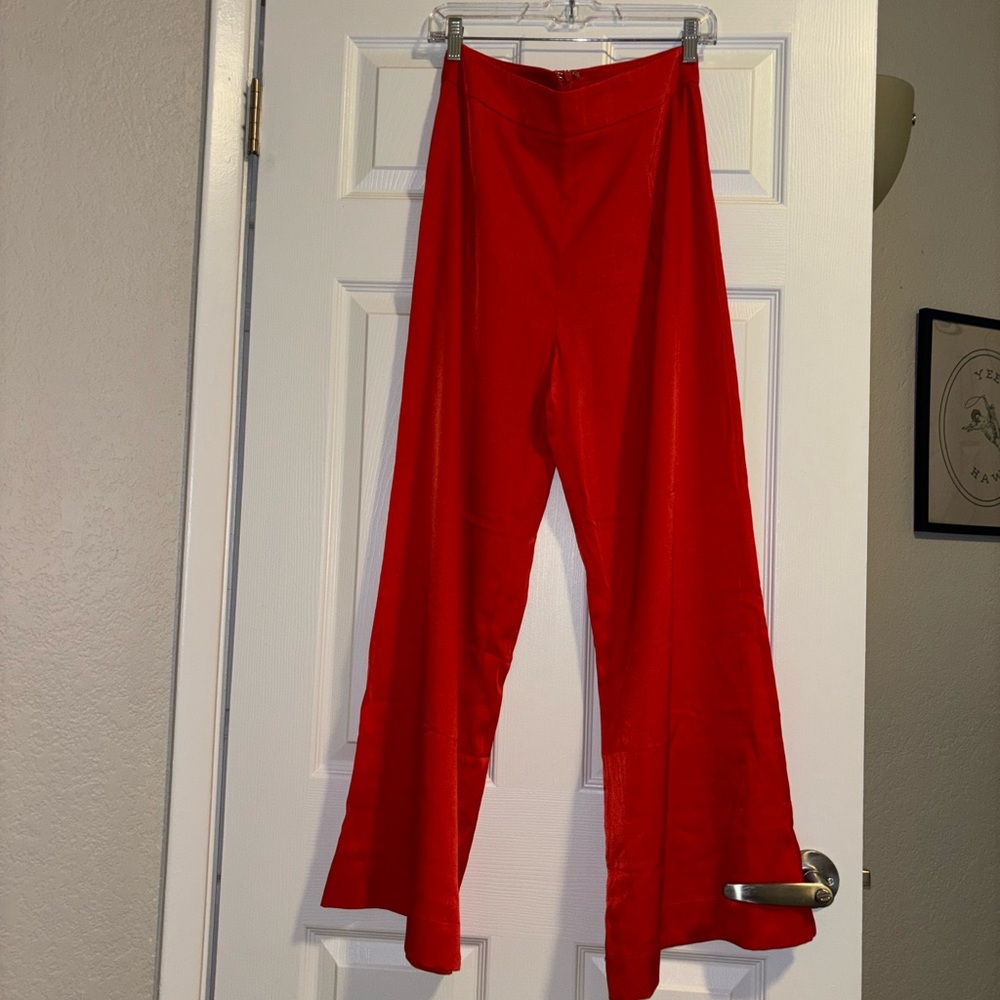 Petal & Pup Satin Wide-Leg Trousers - Picture 1 of 6